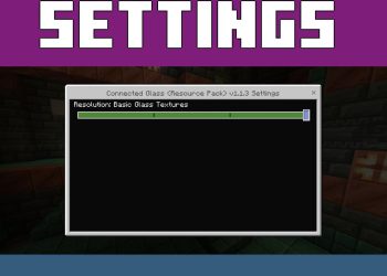 Settings from Connected Glass Mod for Minecraft PE