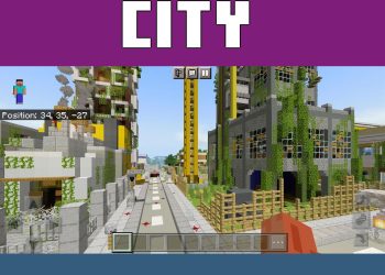 Street from Apocalyptic City Map for Minecraft PE