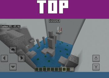 Top View from Parkour Rooms Map for Minecraft PE